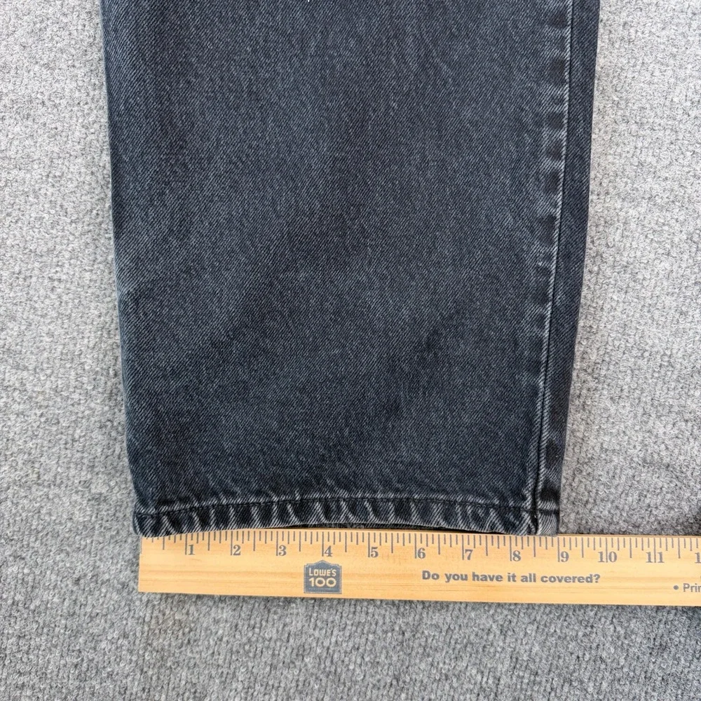 Vintage Anchor Blue Beyond Baggy Jeans Black Denim Mens 29x30 Wide Leg 90s Y2K